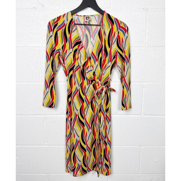 Anne Klein Retro Wrap Dress - Picture 6 of 8